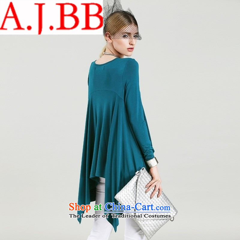 Only the shop 2015 Spring Vpro European and American women in new long long-sleeved T-shirt shirt female loose large number do not wear shirts light gray F,A.J.BB,,, rules shopping on the Internet