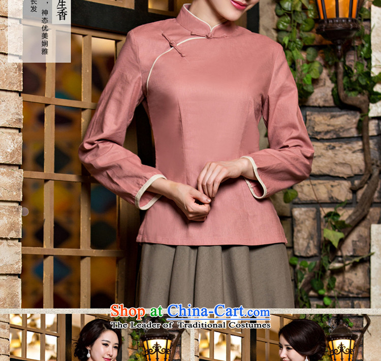 The new 2015 pro-morning cotton linen clothes female autumn and winter cheongsam with daily improved Tang Dynasty Chinese Han-in long leather jacket + card their toner skirt 2XL Photo, prices, brand platters! The elections are supplied in the national character of distribution, so action, buy now enjoy more preferential! As soon as possible.