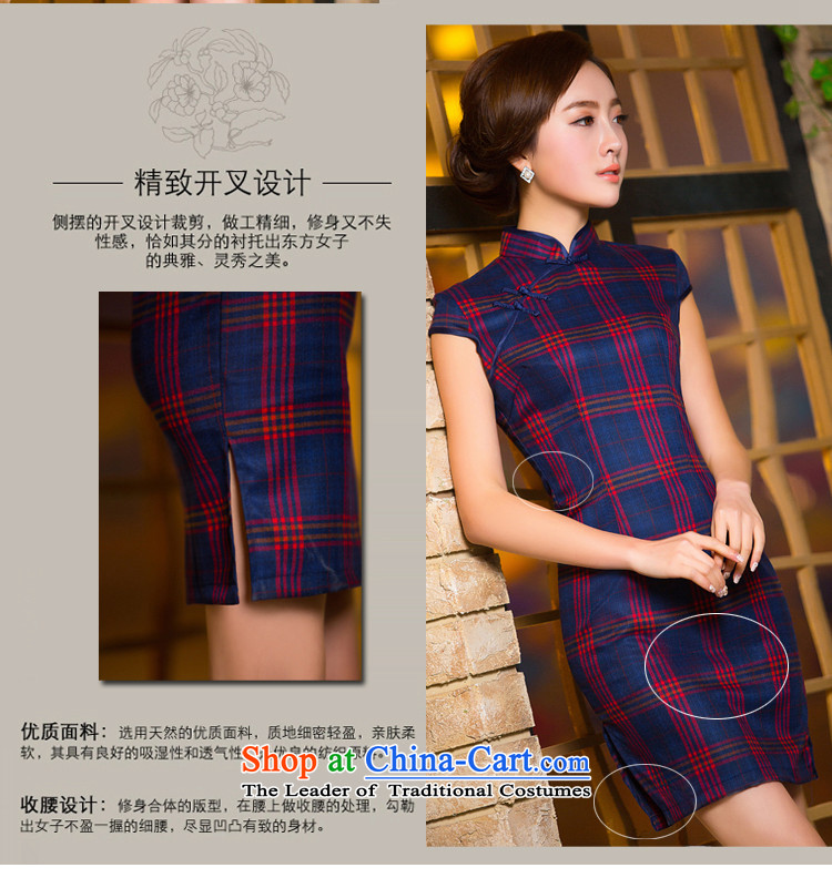 The new spring 2015 of daily retro cheongsam dress improved stylish and elegant qipao cotton linen cheongsam dress L picture, prices, brand platters! The elections are supplied in the national character of distribution, so action, buy now enjoy more preferential! As soon as possible.