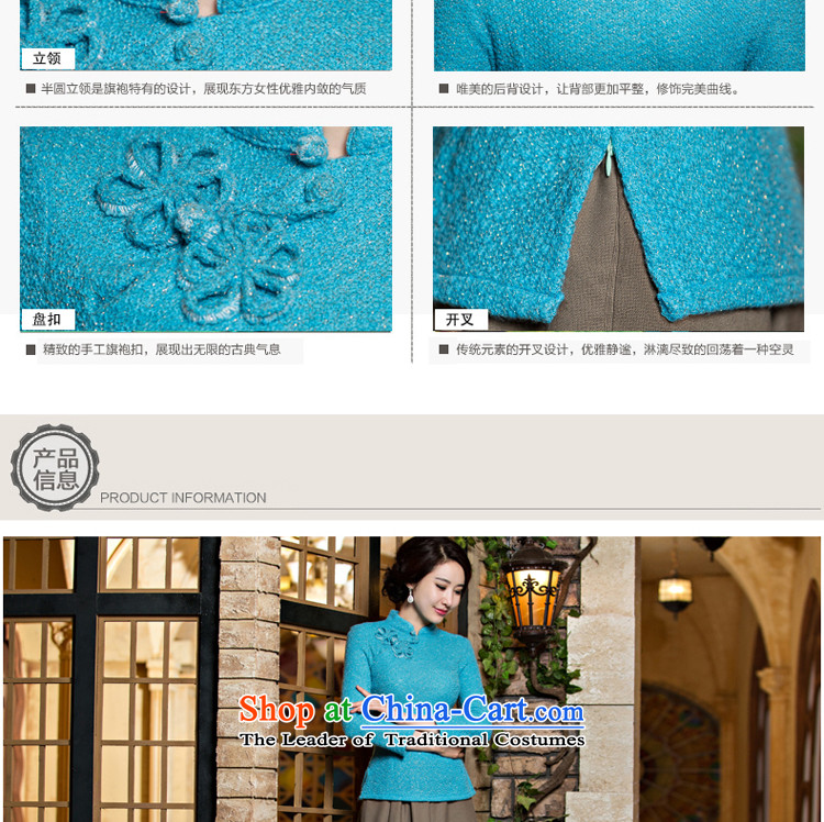 At 2015 new pro-improved stylish shirt autumn summer qipao daily Chinese qipao Ms. knitted dresses light blue wire + card their skirts S-seven days of pictures, prices, brand platters! The elections are supplied in the national character of distribution, so action, buy now enjoy more preferential! As soon as possible.