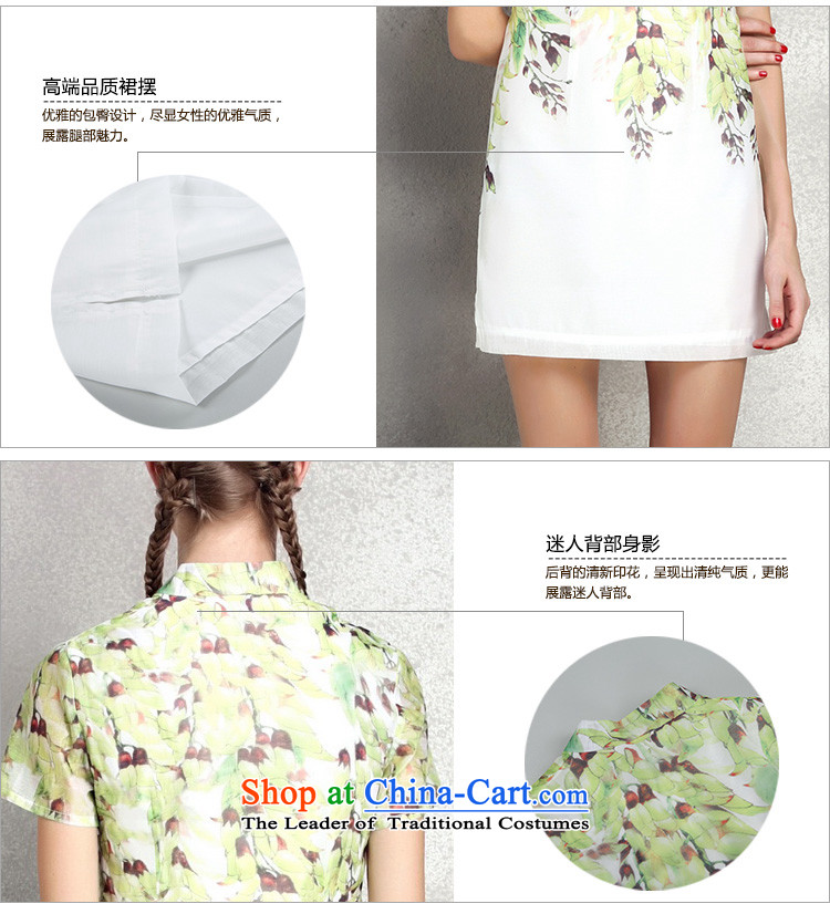 The new summer caynova2015 stylish short-sleeved small fresh picture color L stamp cheongsam picture, prices, brand platters! The elections are supplied in the national character of distribution, so action, buy now enjoy more preferential! As soon as possible.