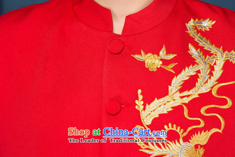 Pure Love bamboo yarn Chinese Dress Sau Wo service men's new Chinese style wedding groom marriage long-sleeved Tang Dynasty Chinese tunic hi-dress costume show red 180 pictures, prices, brand platters! The elections are supplied in the national character of distribution, so action, buy now enjoy more preferential! As soon as possible.