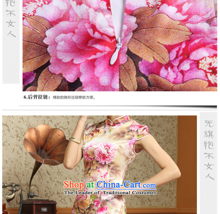 In line of high-end cloud Silk Cheongsam retro sauna also silk cheongsam dress Tang Dynasty Chinese female AQE003 map color S picture, prices, brand platters! The elections are supplied in the national character of distribution, so action, buy now enjoy more preferential! As soon as possible.