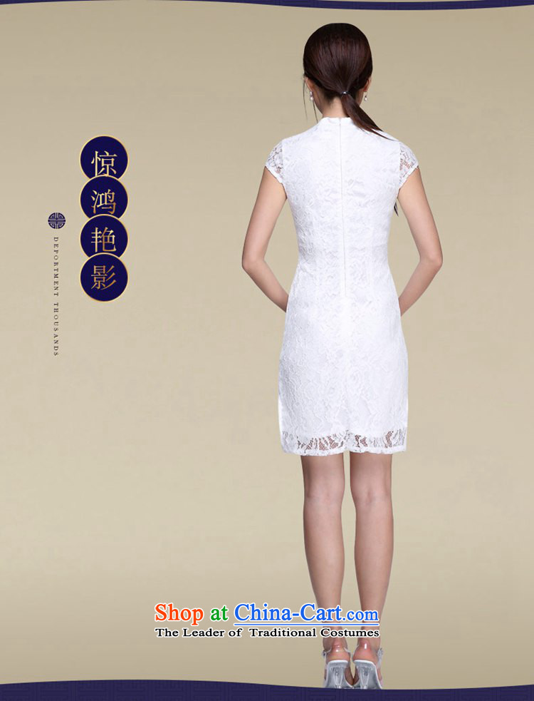 No. of Ramadan cheongsam dress short summer new summer daily qipao stylish improved dresses white L picture, prices, brand platters! The elections are supplied in the national character of distribution, so action, buy now enjoy more preferential! As soon as possible.