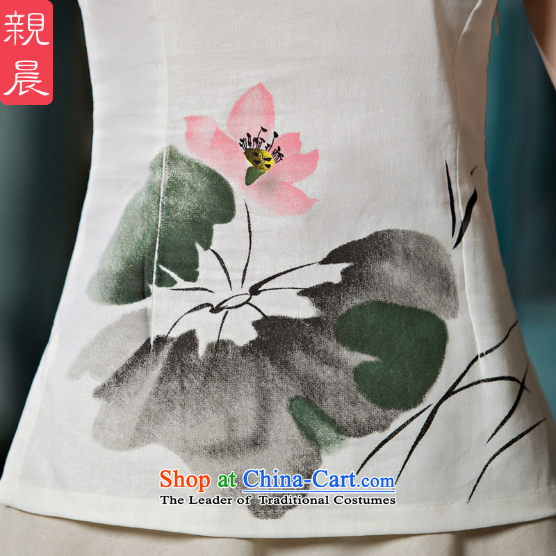 At 2015 new pro-improved stylish shirt summer qipao female Chinese Tang dynasty retro daily cheongsam dress shirt +P0011 A0079 skirts , M, PRO-AM , , , shopping on the Internet