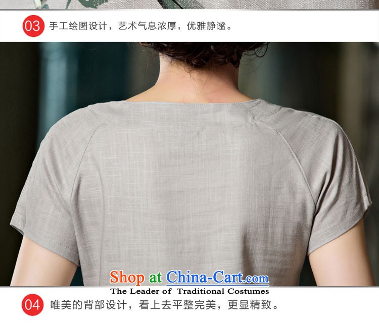 The pro-am daily new 2015 CHINESE CHEONGSAM shirt girls retro summer improved stylish cotton linen cheongsam dress shirt +P0011 A0072-A skirts M picture, prices, brand platters! The elections are supplied in the national character of distribution, so action, buy now enjoy more preferential! As soon as possible.
