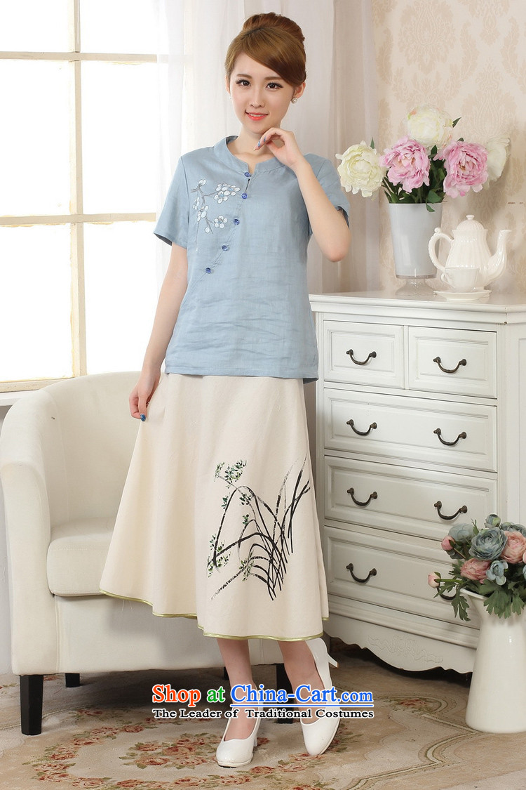 Energy Tifi Li Han-improved short-sleeved 2015 New Tang dynasty daily cotton linen clothes female pink L picture, prices, brand platters! The elections are supplied in the national character of distribution, so action, buy now enjoy more preferential! As soon as possible.