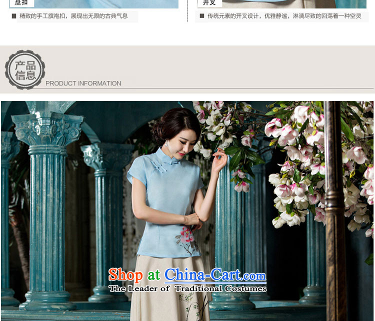 At 2015 new pro-improved stylish shirt summer qipao female Tang Dynasty Chinese daily cotton linen dresses A0069-A+P0011 cheongsam dress XL Photo, prices, brand platters! The elections are supplied in the national character of distribution, so action, buy now enjoy more preferential! As soon as possible.
