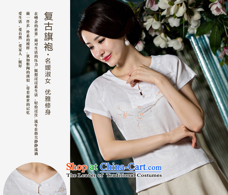 The pro-am New Daily Nation 2015 wind Han-short-sleeved T-shirt qipao improved cotton linen, Ms. Tang Xia shirt + P0011 replacing skirts M picture, prices, brand platters! The elections are supplied in the national character of distribution, so action, buy now enjoy more preferential! As soon as possible.