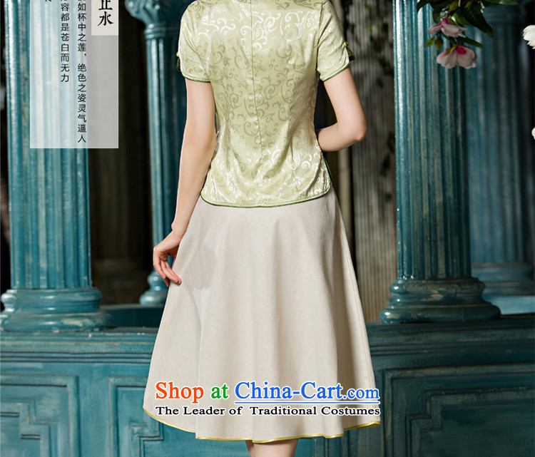 The pro-am qipao shirt new summer and fall of 2015, replacing the improvement in the daily retro style Chinese long skirt female A0052-a short-sleeved + P0011 skirt L picture, prices, brand platters! The elections are supplied in the national character of distribution, so action, buy now enjoy more preferential! As soon as possible.