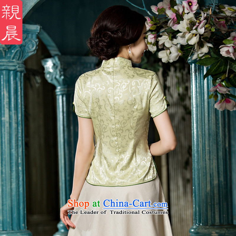 The pro-am qipao shirt new summer and fall of 2015, replacing the improvement in the daily retro style Chinese long skirt female A0052-a short-sleeved + P0011 skirt , L, pro-am , , , shopping on the Internet