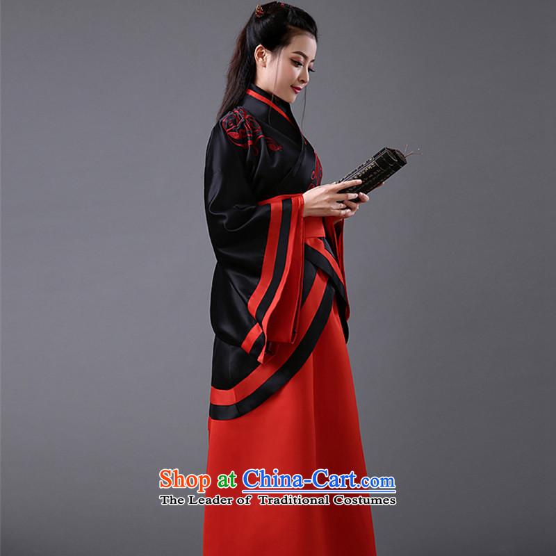 Energy tifi women improved costume Li Han-new long-sleeved retro Sau San Tong will replace the tracks were long skirt black coat-red petticoat are code, energy (mods tifi fil) has been pressed, online shopping