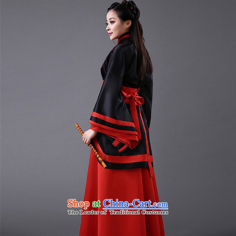 Energy tifi women improved costume Li Han-new long-sleeved retro Sau San Tong will replace the tracks were long skirt black coat-red petticoat are code, energy (mods tifi fil) has been pressed, online shopping