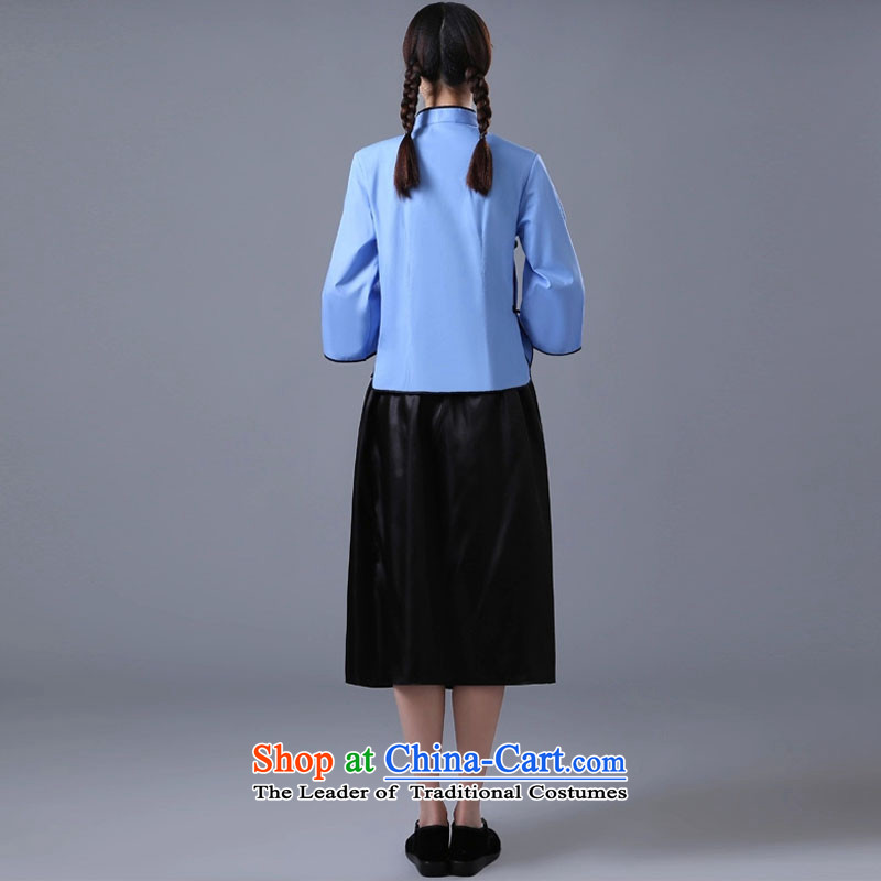 Hon-hyung of the Republic of Korea women's wind tong students graduated from the service pack mekage floor photo album of the Republic of Korea will feel the wearing of school uniforms to dark blue blouse wind + Xin Tong Han-XS, skirts shopping on the Int