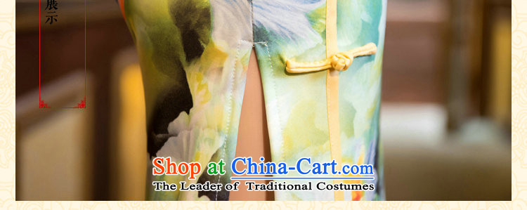 Find the new summer Sophie Chinese cheongsam dress retro improved elegant air layer stamp dinner long gown dumping city qipao 2XL Photo, prices, brand platters! The elections are supplied in the national character of distribution, so action, buy now enjoy more preferential! As soon as possible.