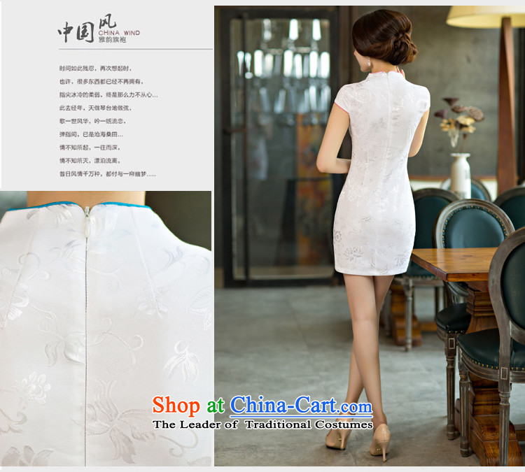 Leung Ching-day qipao mini skirt short of 2015 Summer Improved large qipao code female bows services safflower M picture, prices, brand platters! The elections are supplied in the national character of distribution, so action, buy now enjoy more preferential! As soon as possible.