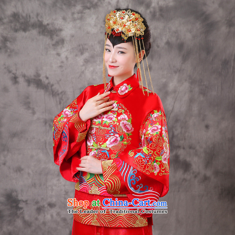 The Royal Advisory Groups to show friendly new Bong-Koon-hsia retro Chinese bride dresses previous Popes are placed wedding marriage services red dragon qipao bows should start with the wedding dress clothes set of S Breast 97, Royal Land advisory has bee