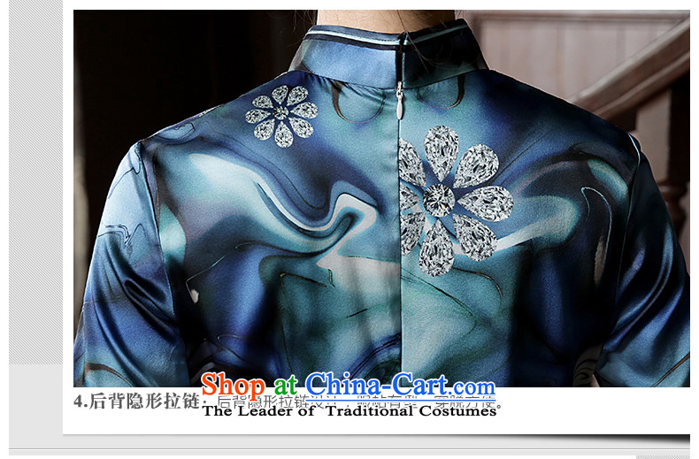 [Sau Kwun Tong] also not 2015 Summer new diamond stamp retro silk cheongsam dress QD5627 long suit XXL picture, prices, brand platters! The elections are supplied in the national character of distribution, so action, buy now enjoy more preferential! As soon as possible.