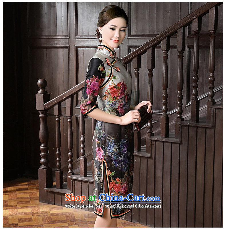 [Sau Kwun Tong] 2015 Summer Scent new stamp in the retro-sleeved silk cheongsam dress QZ5624 herbs extract Suit M picture, prices, brand platters! The elections are supplied in the national character of distribution, so action, buy now enjoy more preferential! As soon as possible.