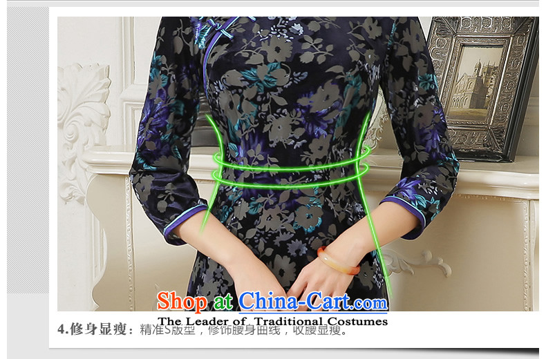[Sau Kwun Tong] Zi Chan 2015 Autumn replacing new retro scouring pads in the burned out long-sleeved cheongsam dress) QZ5602 SUIT XXL picture, prices, brand platters! The elections are supplied in the national character of distribution, so action, buy now enjoy more preferential! As soon as possible.