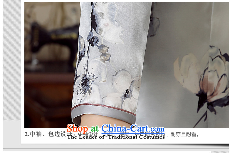[Sau Kwun Tong] Nick of 2015 Summer new retro silk herbs extract in stylish cheongsam dress QZ5620 sleeved gray S picture, prices, brand platters! The elections are supplied in the national character of distribution, so action, buy now enjoy more preferential! As soon as possible.