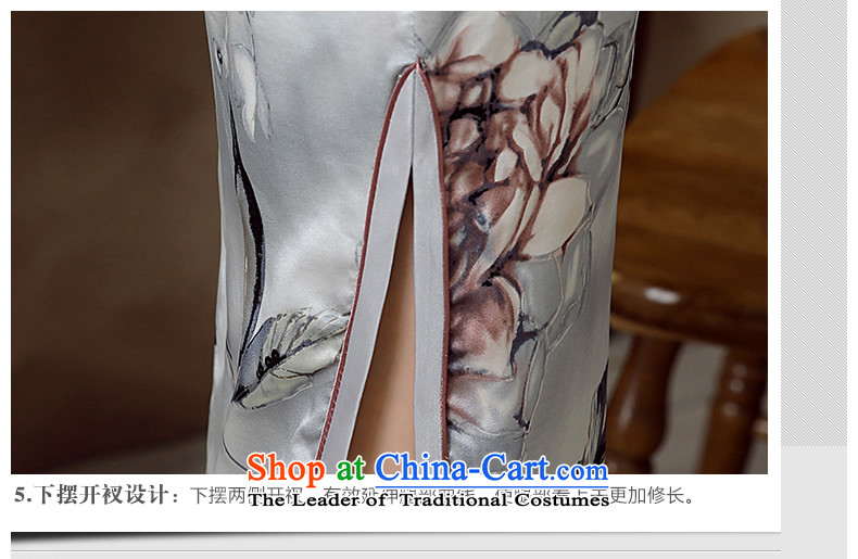 [Sau Kwun Tong] Nick of 2015 Summer new retro silk herbs extract in stylish cheongsam dress QZ5620 sleeved gray S picture, prices, brand platters! The elections are supplied in the national character of distribution, so action, buy now enjoy more preferential! As soon as possible.