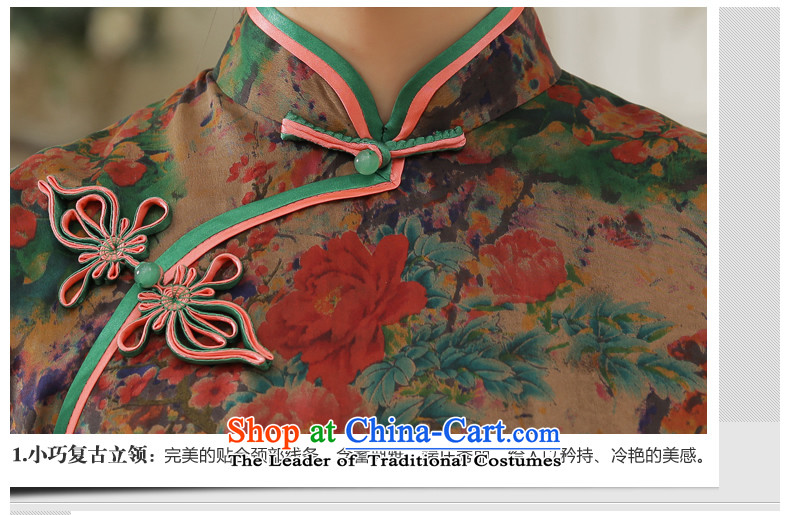 [Sau Kwun Tong] Chih-mei 2015 Summer new high-end silk herbs extract long dresses qipao QD5604 SUIT XL Photo, prices, brand platters! The elections are supplied in the national character of distribution, so action, buy now enjoy more preferential! As soon as possible.