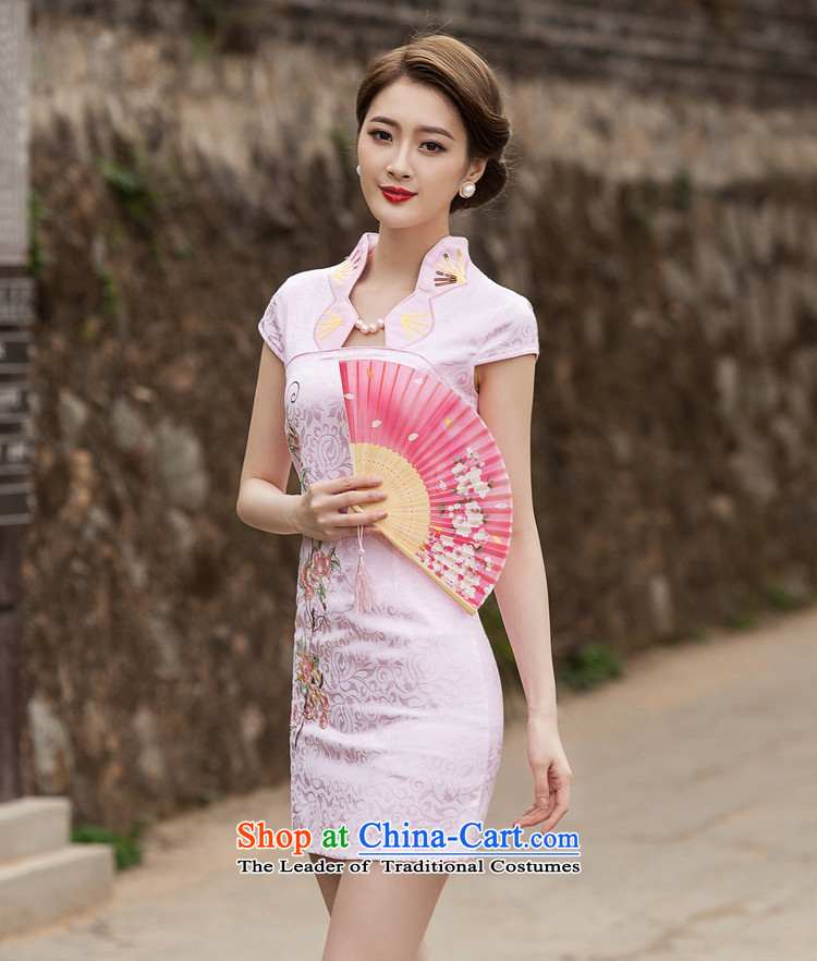 The new 2015 qipao summer short of improved graphics thin retro Sau San dresses female daily cheongsam dress Tang dynasty pink XXL picture, prices, brand platters! The elections are supplied in the national character of distribution, so action, buy now enjoy more preferential! As soon as possible.
