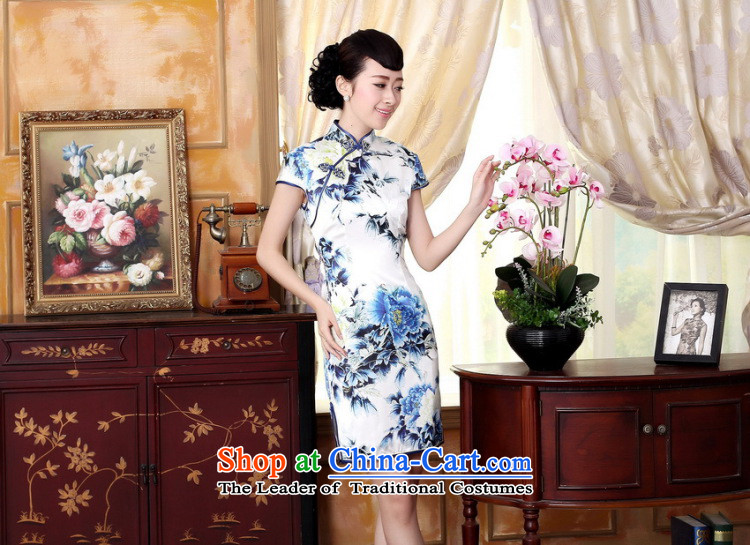 Dan Chu Peony sexy smoking population positioning poster Elastic satin short qipao Chinese herbs extract improved collar blue qipao Ling XL Photo, prices, brand platters! The elections are supplied in the national character of distribution, so action, buy now enjoy more preferential! As soon as possible.