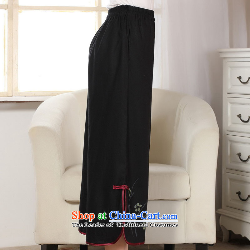 Han Xin Tong Tang pants, Ms. Han-tea service improvement skirt trousers ancient Chinese summer wild sheikhs 9 black pants wind Han Xin Tong.... XL, online shopping
