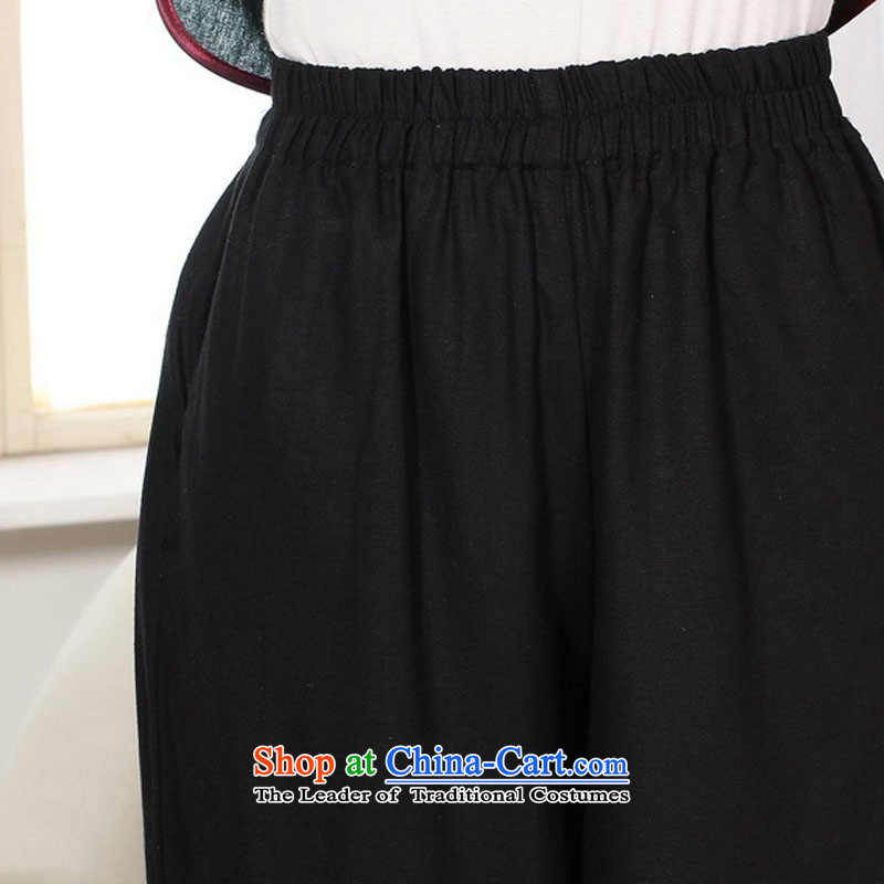 Han Xin Tong Tang pants, Ms. Han-tea service improvement skirt trousers ancient Chinese summer wild sheikhs 9 black pants wind Han Xin Tong.... XL, online shopping