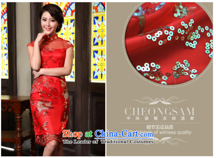 Sau Kwun Tong was accompanied by a lifetime marriages cheongsam red lace short) bows Services 2015 Skirt Red Dress retro XXL picture, prices, brand platters! The elections are supplied in the national character of distribution, so action, buy now enjoy more preferential! As soon as possible.