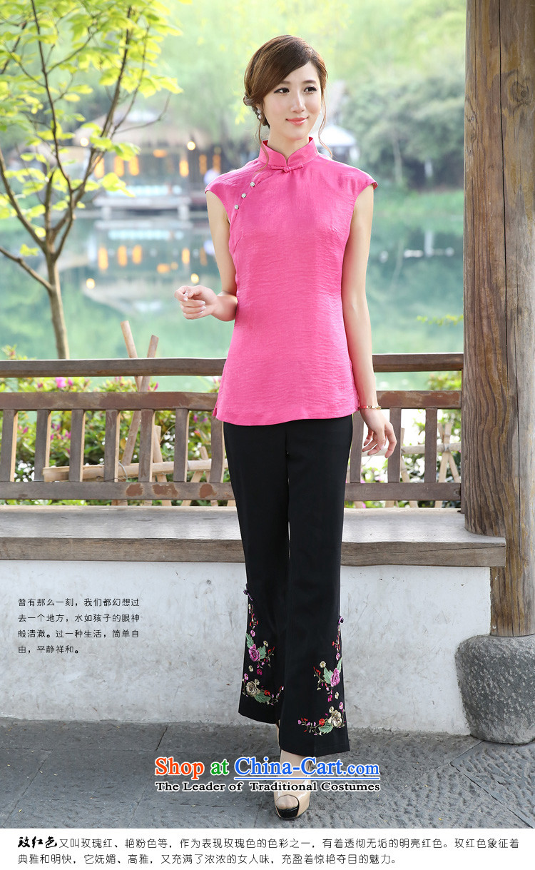 Sau Kwun Tong clearly color China wind spring 2015 T-shirt qipao Ms. Tang Dynasty Chinese women G13518 improved pink XL Photo, prices, brand platters! The elections are supplied in the national character of distribution, so action, buy now enjoy more preferential! As soon as possible.
