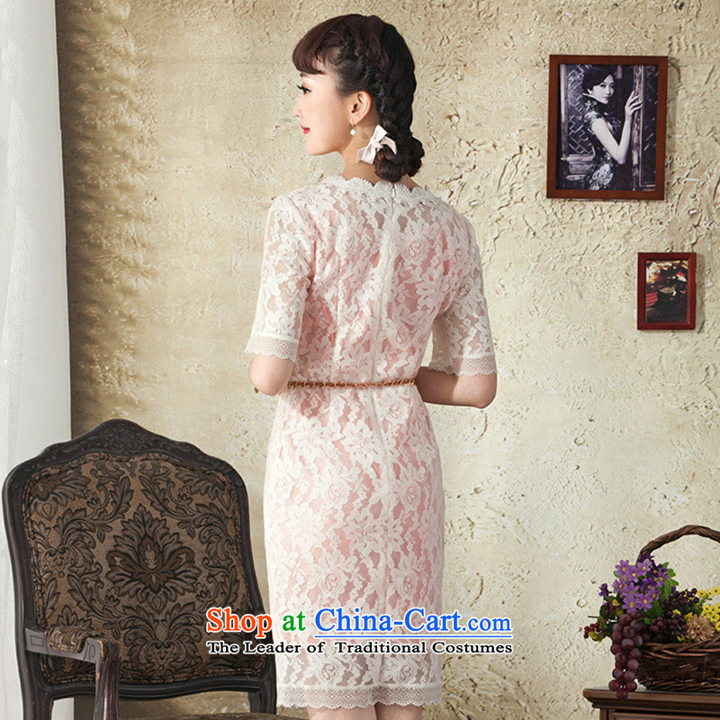 A Pinwheel Without Wind privacy-Soo-il stylish new Sau San-to-day Leisure. cuffs suits skirts retro improved cheongsam dress Pink Lady Yat XL, , , , shopping on the Internet