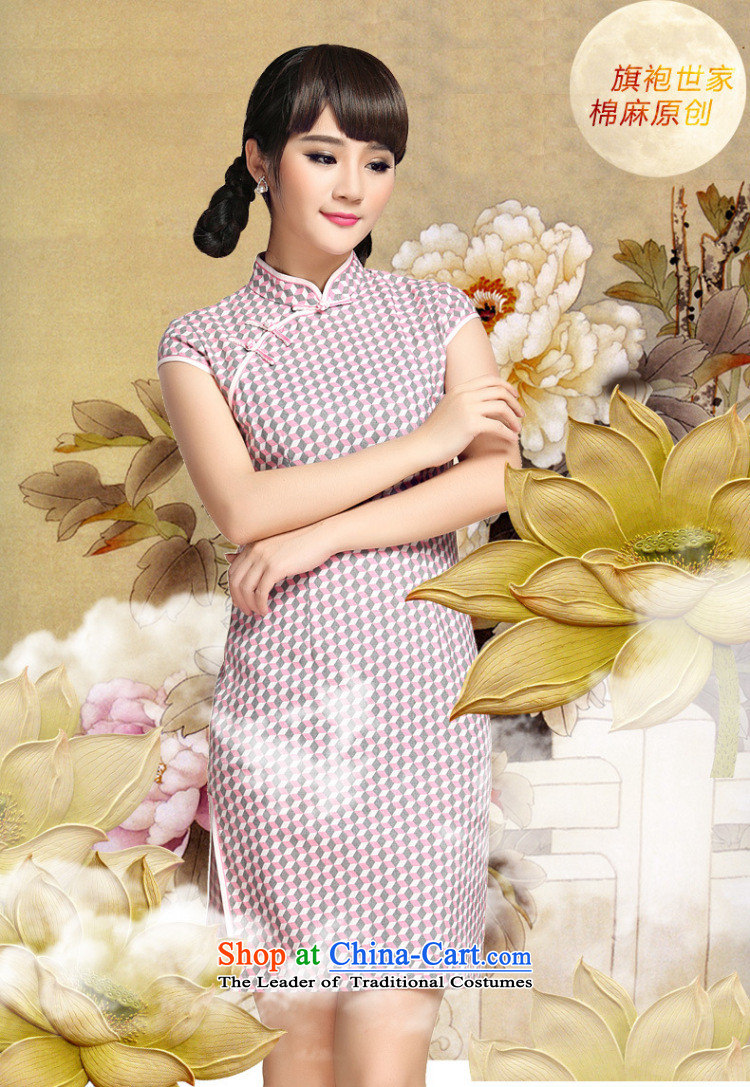 At the end of summer 2015, shallow women of the Republic of Korea Air Tang MOUNTING ANGLED badges of Sau San arts van on sepia's short of cotton linen dresses YXF1057 picture color M brand, prices, picture platters! The elections are supplied in the national character of distribution, so action, buy now enjoy more preferential! As soon as possible.