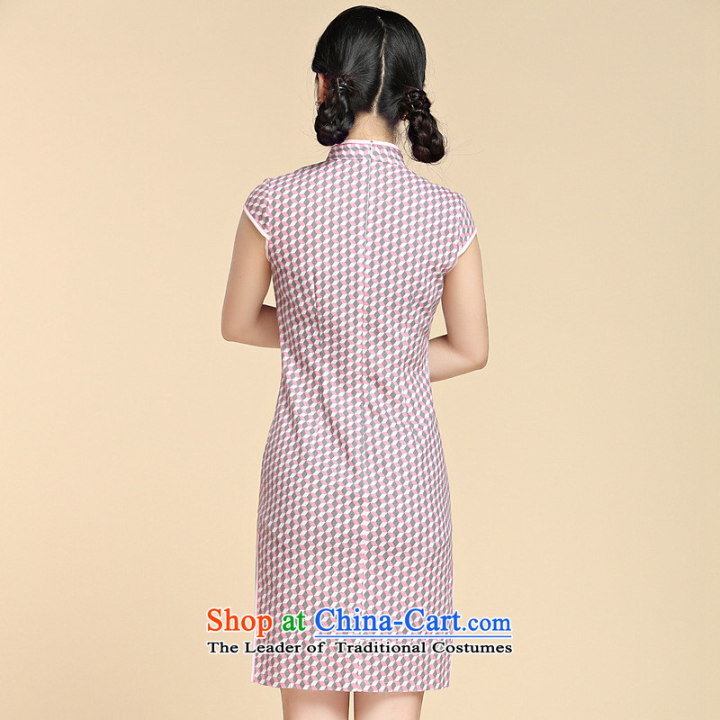 At the end of summer 2015, shallow women of the Republic of Korea Air Tang MOUNTING ANGLED badges of Sau San arts van on sepia's short of cotton linen dresses YXF1057 picture color light at the end of M , , , shopping on the Internet