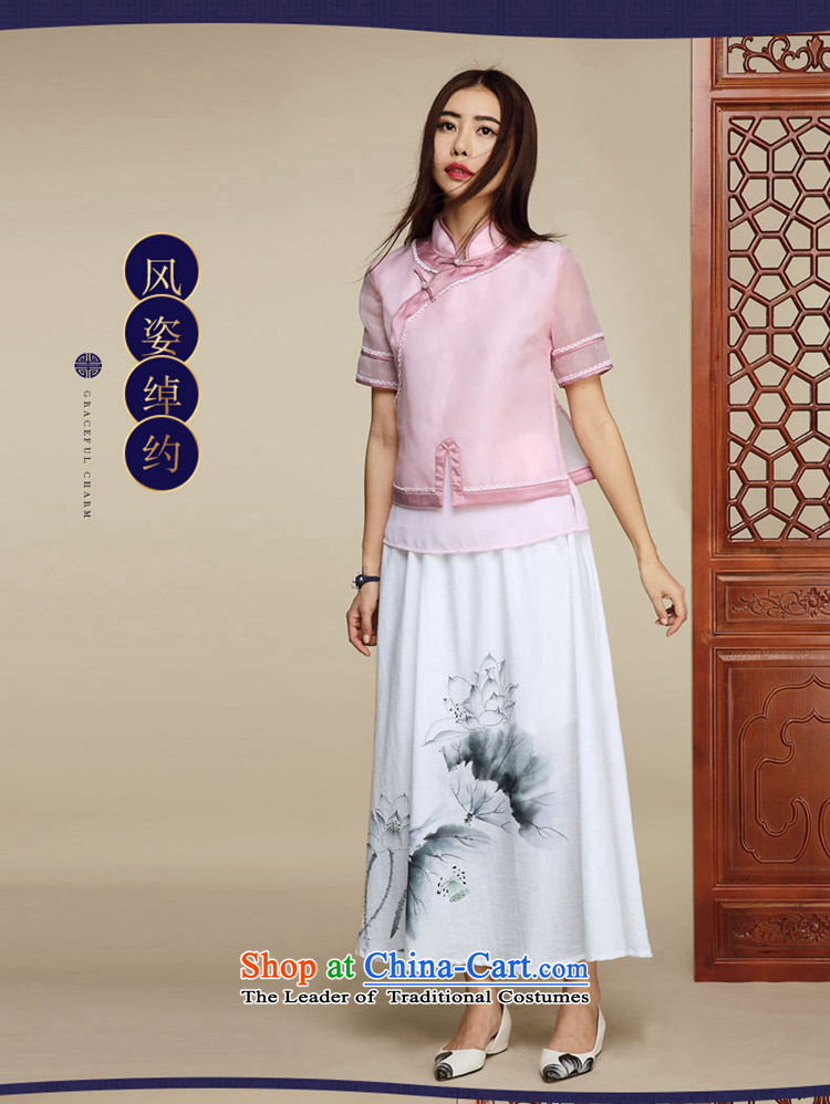 Tang Tang Dynasty Ramadan No. female national wind short-sleeved T-shirt pink dresses improved M pictures, prices, brand platters! The elections are supplied in the national character of distribution, so action, buy now enjoy more preferential! As soon as possible.