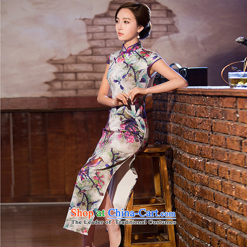 At the end of light retro silk Sau San banquet dresses qipao WMBQ220  XXL, light at the end of the picture color , , , shopping on the Internet