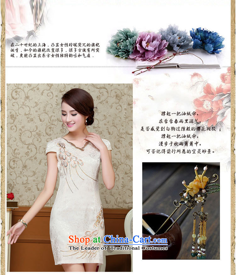   2015 Summer 0-star qipao new cheongsam summer short stylish qipao gown, improved cotton linen m Yellow XL Photo, prices, brand platters! The elections are supplied in the national character of distribution, so action, buy now enjoy more preferential! As soon as possible.