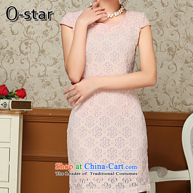 2015 Summer o-star new women's stylish Sau San Tong replace Ms. improved cheongsam pink m,o-star,,, Summer shopping on the Internet