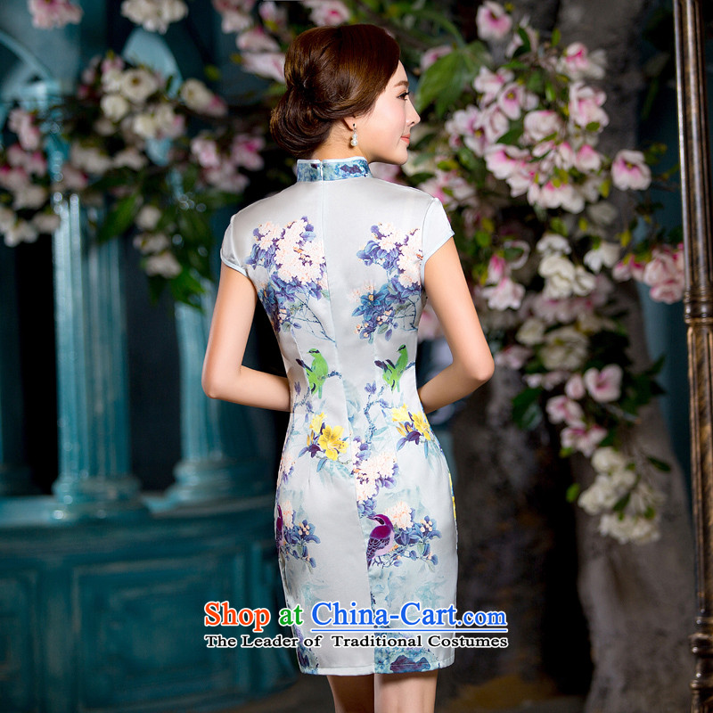 The cross-sa 2015 new chungchun min daily improved cheongsam dress cheongsam dress qipao summer dresses female QD 178 S, improving cross-sa , , , shopping on the Internet