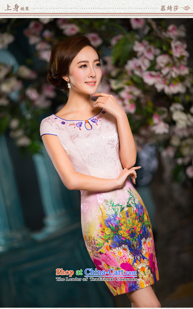 The cross-sa wadding toner 2015 new daily cheongsam dress summer improved cheongsam dress elegant qipao gown QD 191 Sau San XL Photo, prices, brand platters! The elections are supplied in the national character of distribution, so action, buy now enjoy more preferential! As soon as possible.