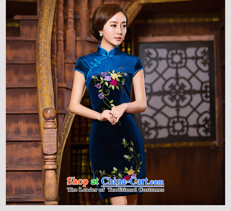 The end of the sheikhs Wind Light, short skirt qipao WMBQ129 embroidery Sau San picture color L photo, prices, brand platters! The elections are supplied in the national character of distribution, so action, buy now enjoy more preferential! As soon as possible.