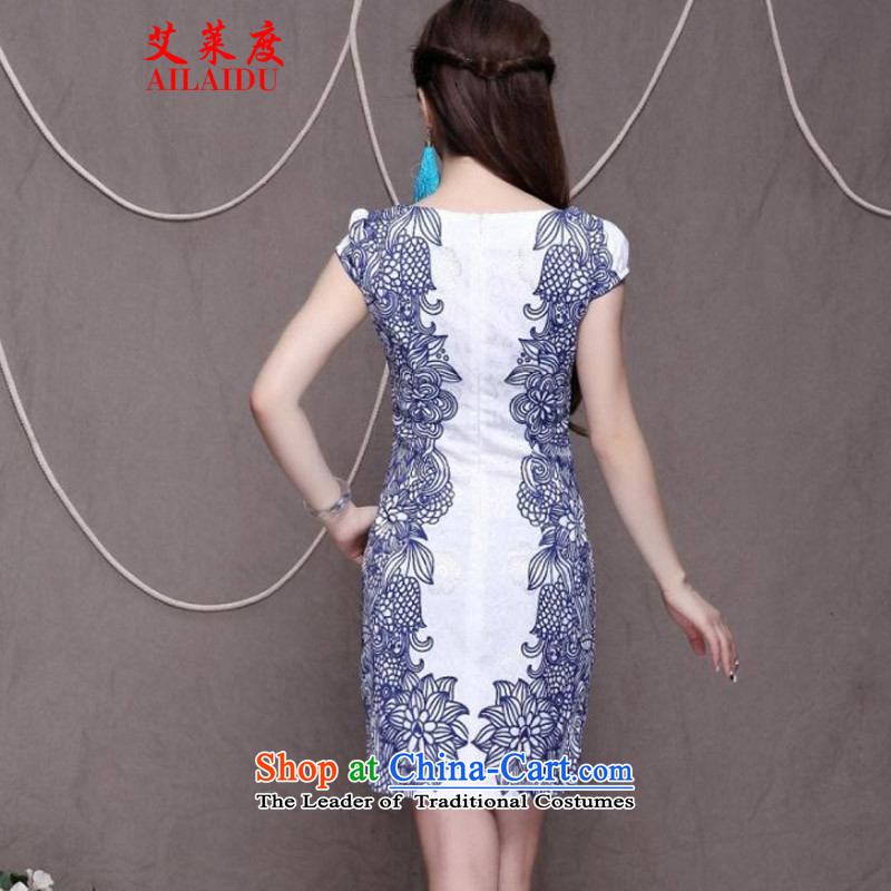 The Aileu degrees 2015 ethnic Chinese Antique Sau San video stylish qipao A033_9912 FF thin blue M AYLE (AILAIDU) , , , shopping on the Internet