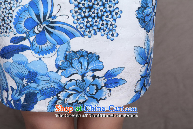 The Aileu degrees 2015 ethnic stylish daily embroidered retro Sau San video thin cheongsam FF A033_9907 BLUE L picture, prices, brand platters! The elections are supplied in the national character of distribution, so action, buy now enjoy more preferential! As soon as possible.