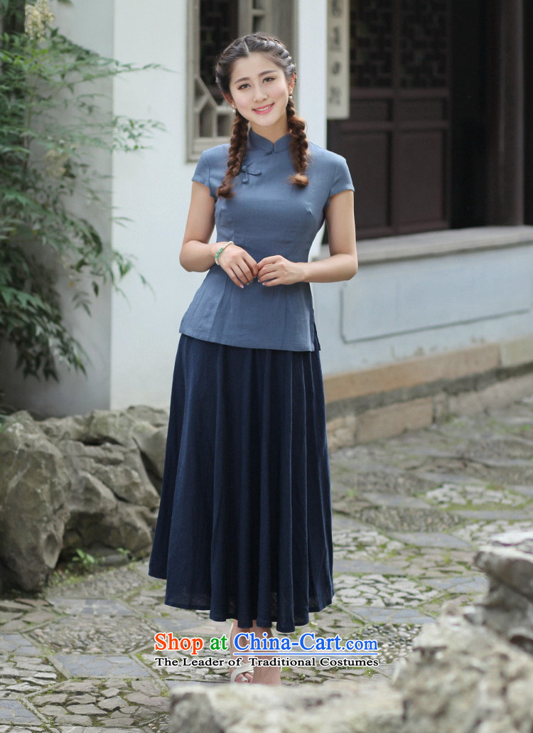 Find Sophie summer blouses ethnic Han-short-sleeved T-shirt qipao improved cotton linen, Ms. Tang with single facade T-shirts are 3XL picture, prices, brand platters! The elections are supplied in the national character of distribution, so action, buy now enjoy more preferential! As soon as possible.