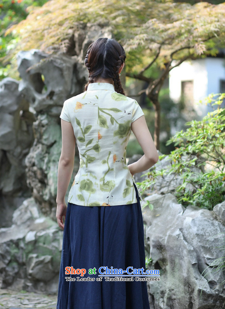Chinese Dress summer floral blouses, improvement of Tang Dynasty is pressed a mock-neck disc clip short-sleeved T-shirt qipao Sau San Single T-shirts are XL Photo, prices, brand platters! The elections are supplied in the national character of distribution, so action, buy now enjoy more preferential! As soon as possible.