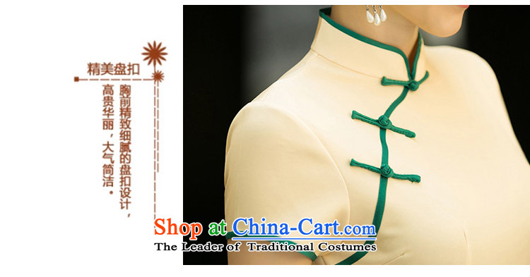 The new 2015 spring/summer load qipao cheongsam dress improved daily qip video thin Foutune of long dresses temperament yellow XXL picture, prices, brand platters! The elections are supplied in the national character of distribution, so action, buy now enjoy more preferential! As soon as possible.