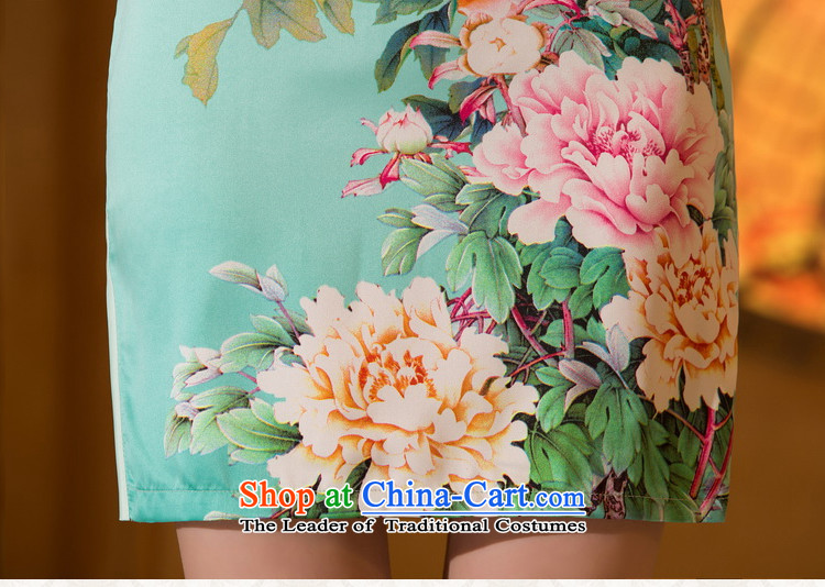 New cheongsam dress 2015 Summer women improved stylish Sau San emulation population everyday retro cheongsam dress pink L picture, prices, brand platters! The elections are supplied in the national character of distribution, so action, buy now enjoy more preferential! As soon as possible.
