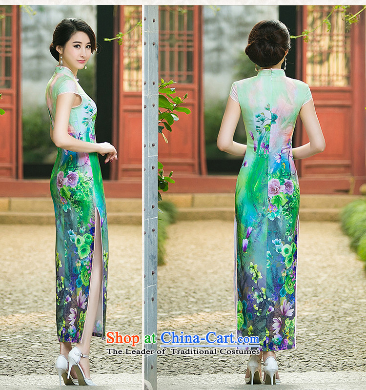 The new 2015 Spring/Summer female cheongsam dress stylish improved daily video thin foutune temperament long gown purple XL Photo, prices, brand platters! The elections are supplied in the national character of distribution, so action, buy now enjoy more preferential! As soon as possible.